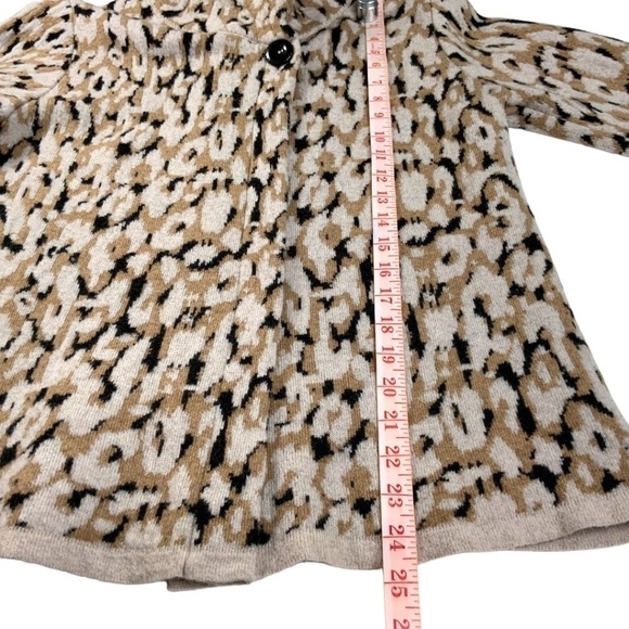 CHIARAMENTE Wool Blend One Button Animal Print Cardigan / Jacket MADE IN ITALY M - Picture 5 of 10